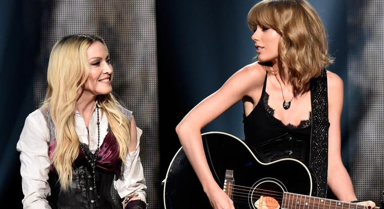 Madonna and Taylor Swift perform together at the 2015 iHeartRadio Music Awards.Kevin Mazur/Getty Images for iHeartMedia