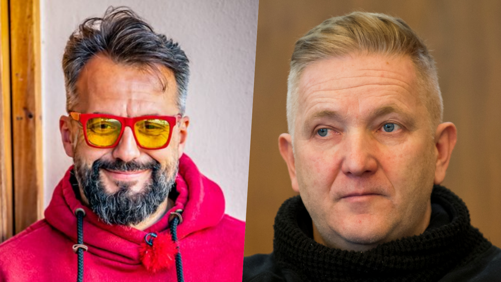 Spevák Marián Čekovský a režisér a aktivista Nikita Slovák.