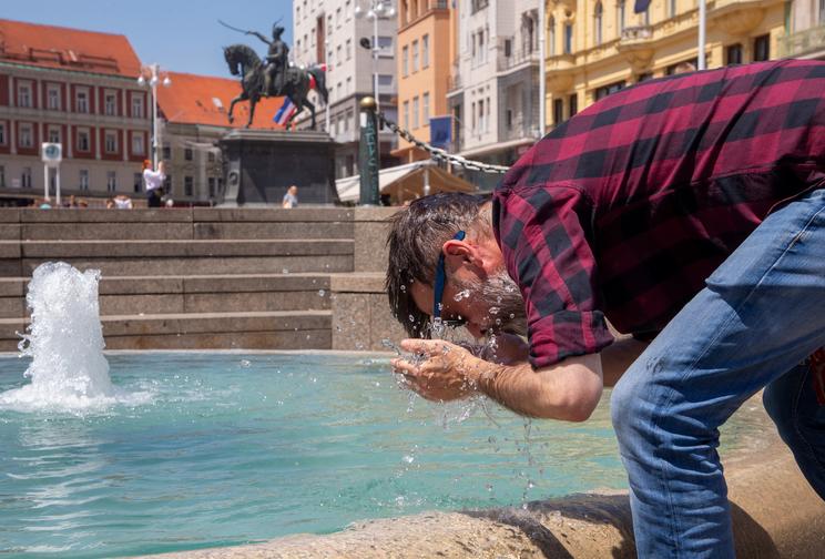 Zágrábban sem bírják már a hőséget az emberek / Fotó: Getty Images
