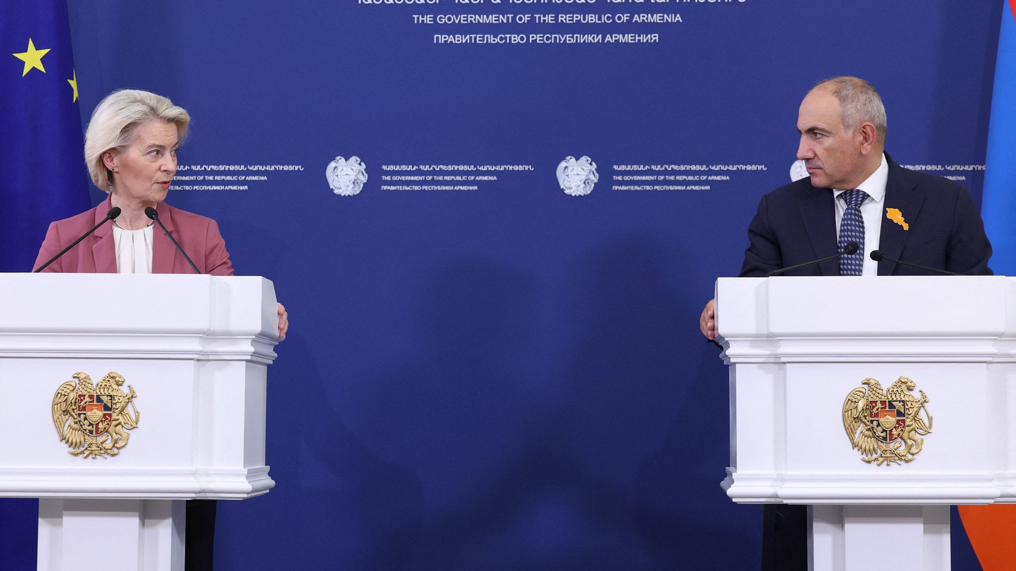 Ursula von der Leyen na návšteve v Arménsku