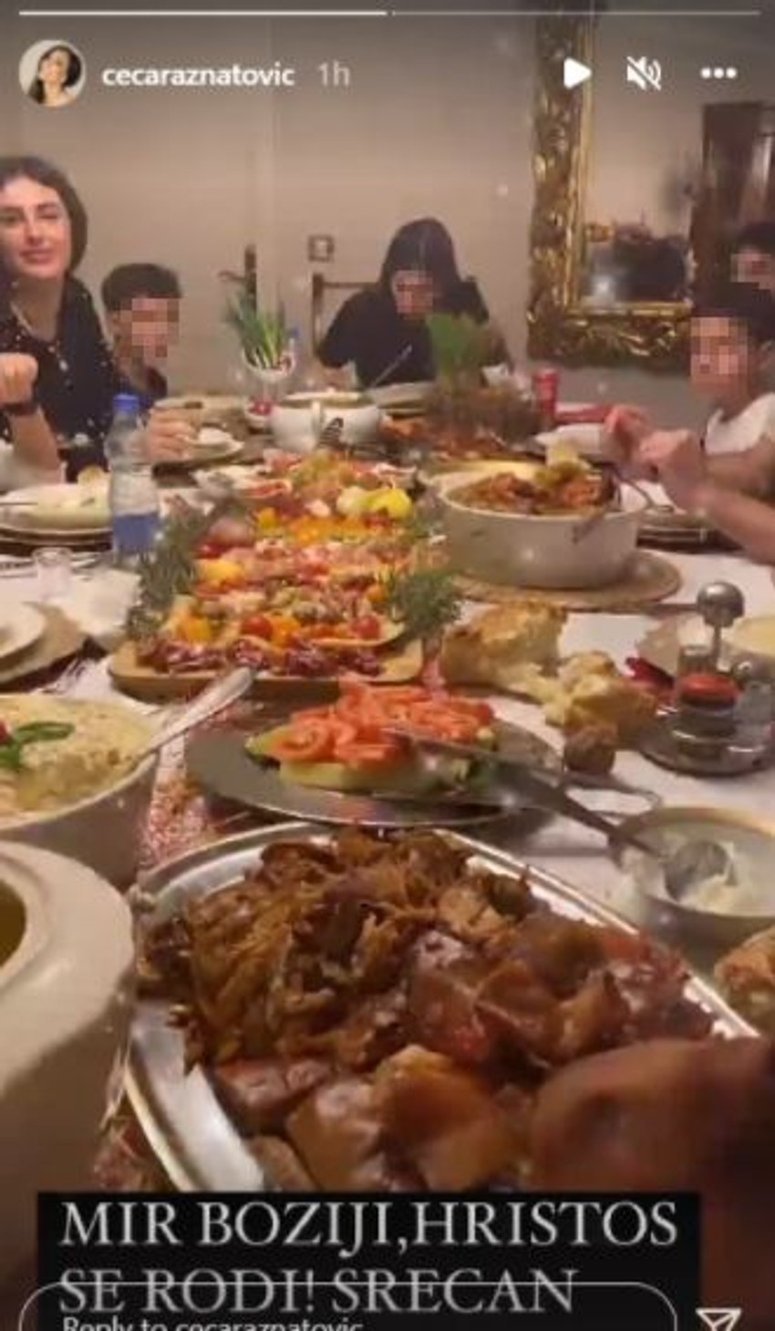 Ceca Ražnatović - božićna trpeza