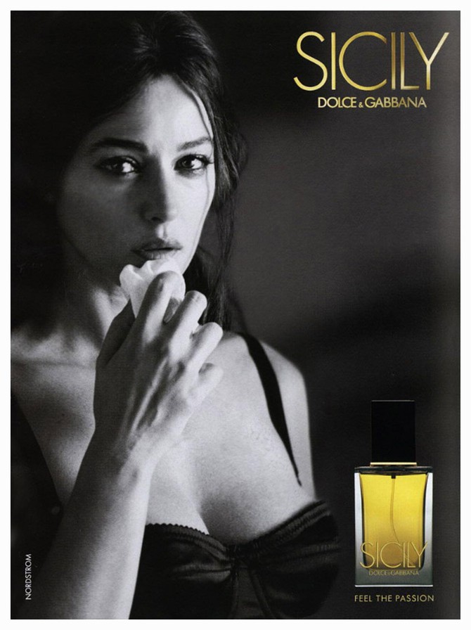 Monika Beluči bila je zaštitino lice D&G parfema "Sicily"