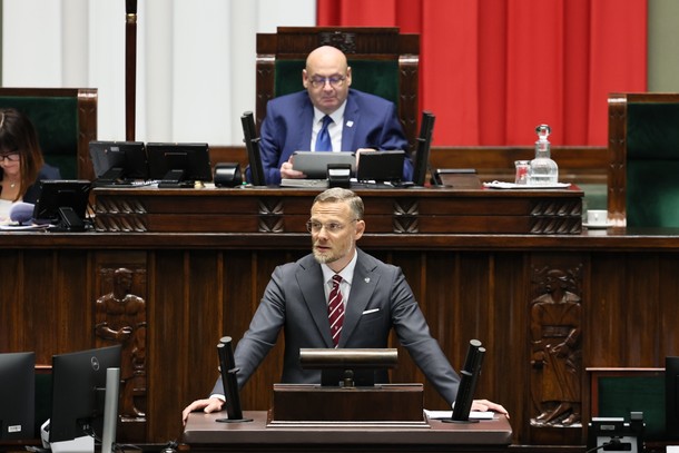Zbigniew Bogucki podczas wystąpienia w Sejmie, 4 września 2026 r.