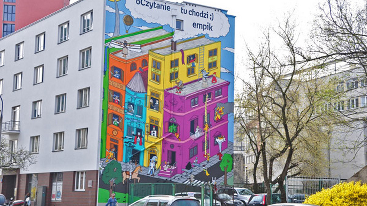 Książkowy mural na Powiślu (fot. Booklips.pl)