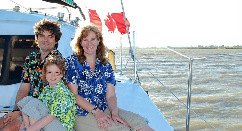 The author and her family at the beginning of their sailing adventure in 2009.Jodine Baluk