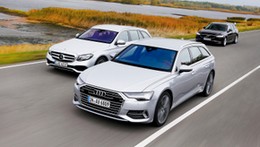 Audi A6 40 TDI kontra Mercedes E 220 d i Volvo V90 D4 - luksusowe kombi z mocnymi dieslami