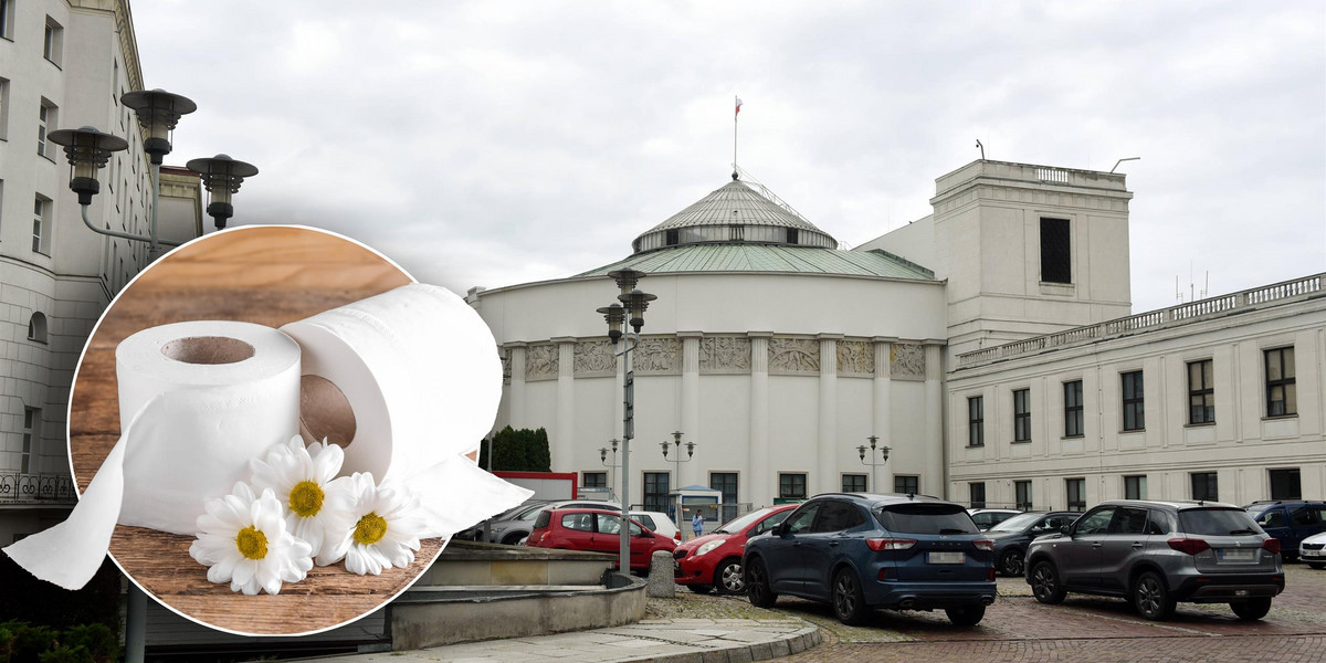 Sejm zamówił aż 50 tys. rolek papieru toaletowego.
