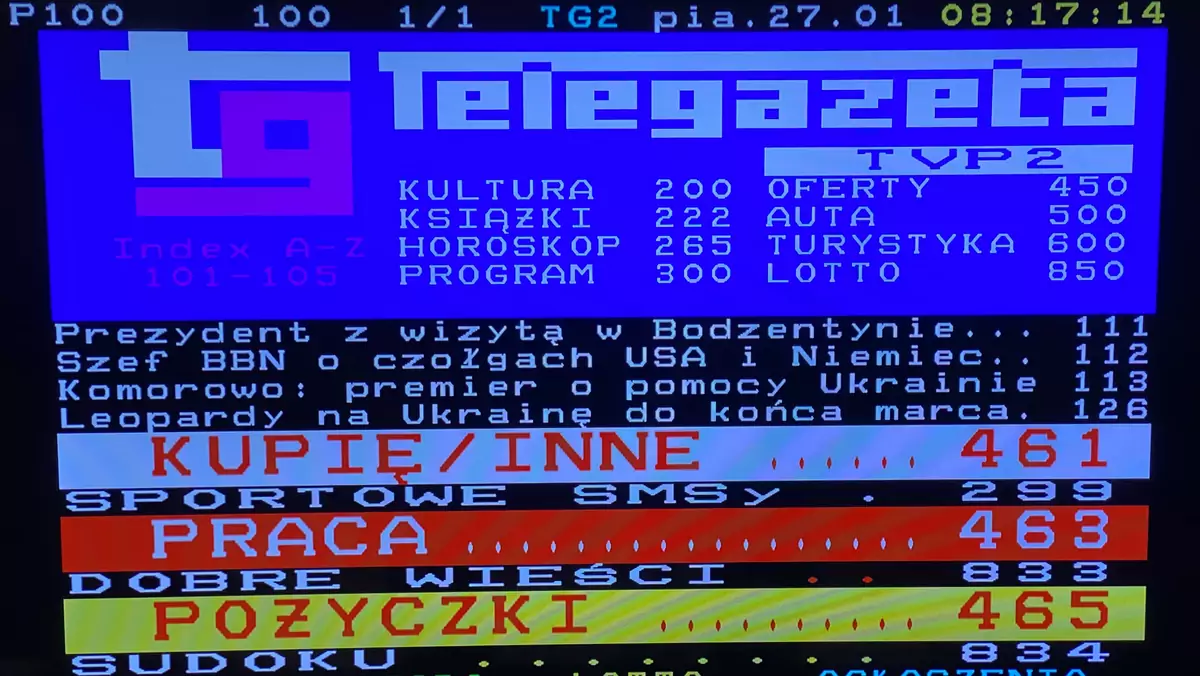 Telegazeta TVP funkcjonuje od 1988 r.