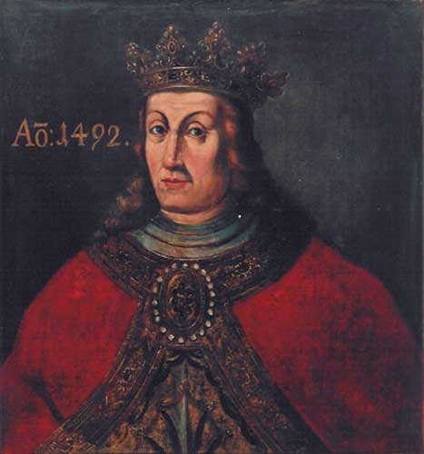 Król Polski Jan Olbracht - portret z około 1645 roku - domena publiczna