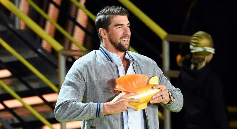 Swimming superstar Michael Phelps, pictured at this month's Nickelodeon Kids' Choice Sports Awards, lost his race against a great white shark in a much-publicized event organized by the Discovery Channel for its Shark Week