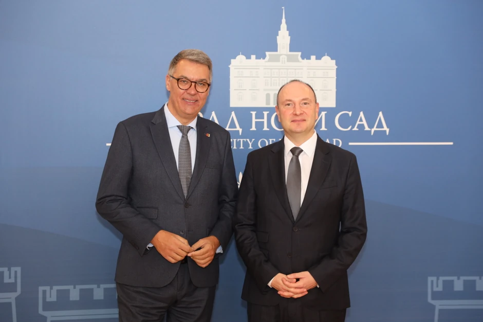 Gradonačelnik Novog Sada Milan Đurić i gradonačelnik Dortmunda Tomas Vestfal