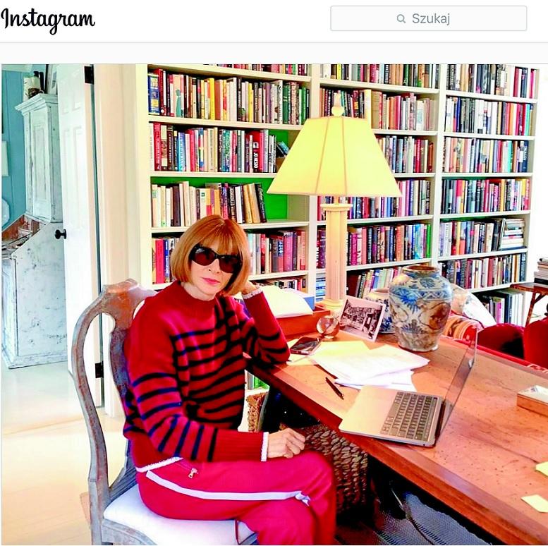 Publiczne pojawienie się na Instagramie w dresie legendarnej szefowej amerykańskiego „Vogue’a” Anny Wintour wywołało komentarze, że to najlepszy dowód na to, iż koronawirus zmienił świat