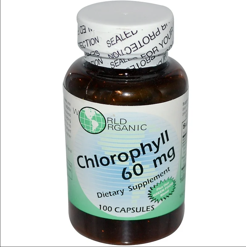 La chlorophylle existe aussi sous forme de capsules, comme ici celles de World Organic pour env. CHF 8, ch.iherb.com