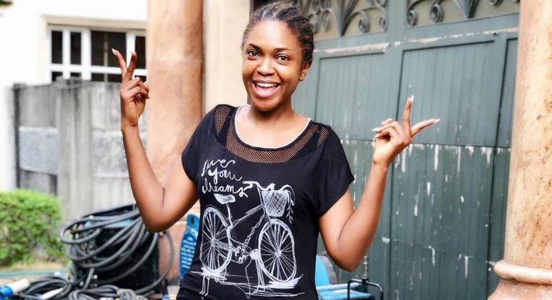 Omoni Oboli spotted on the set of her new movie, 'Love is War.' [Instagram/Omoni Oboli]