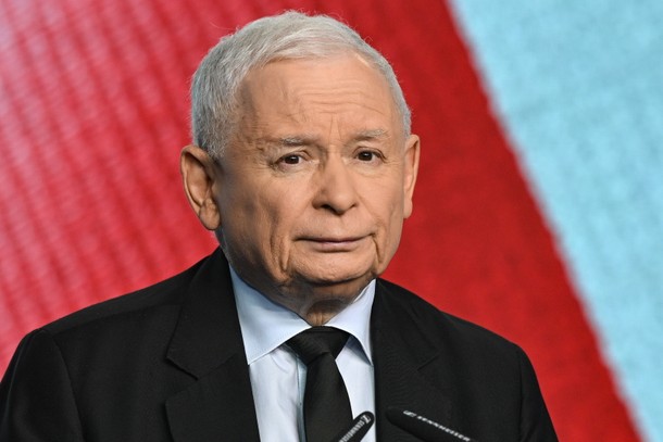 Jarosław Kaczyński podczas konferencji prasowej w siedzibie PiS, 15 lipca 2026 r.