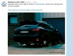 Porsche Lewandowskiego zdemolowane pod jego domem w Niemczech! Zobacz ZDJĘCIA