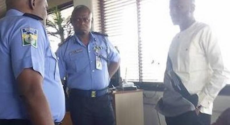 Apostle Johnson Suleiman pictured in a meeting with the Deputy Inspector General of Police, Joshak Habila and the Commissioner of Police, Okoye Celestine