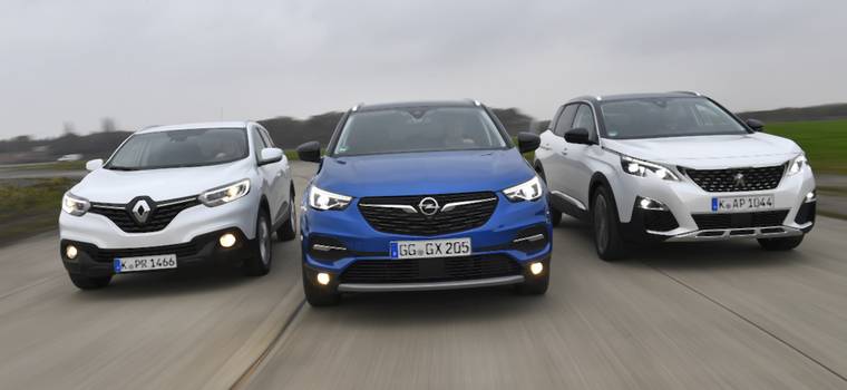 Opel Grandland X kontra Peugeot 3008 i Renault Kadjar - przepis na SUV-a po francusku