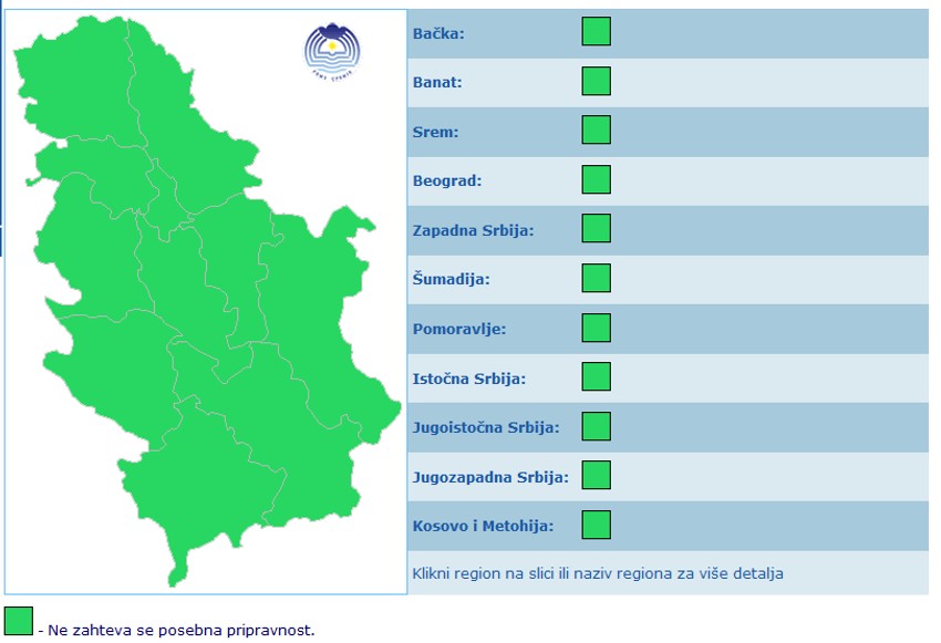Meteoalarm za subotu