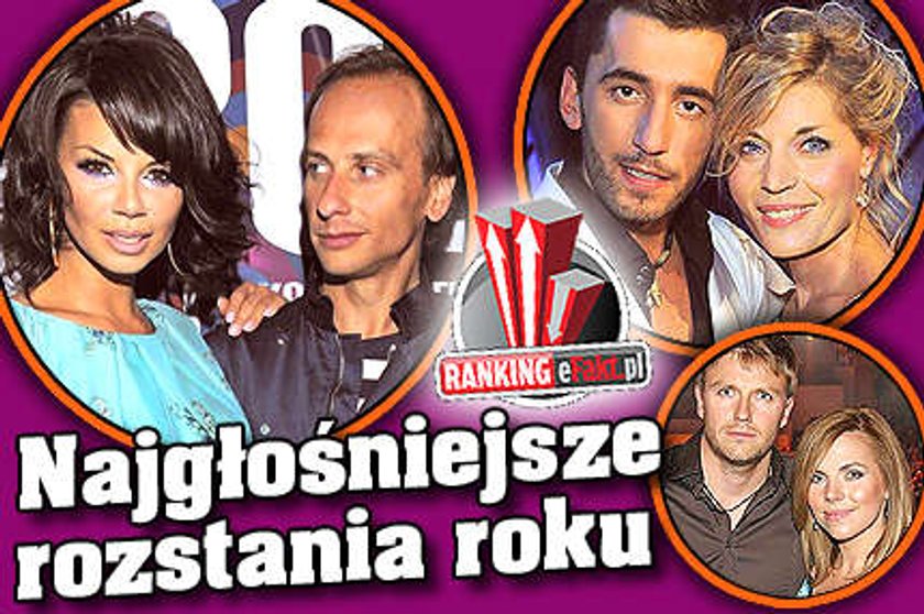 Najgłośniejsze rozstania roku. Ranking