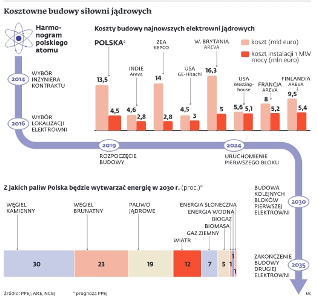 Kosztowne budowy siłowni jądrowych