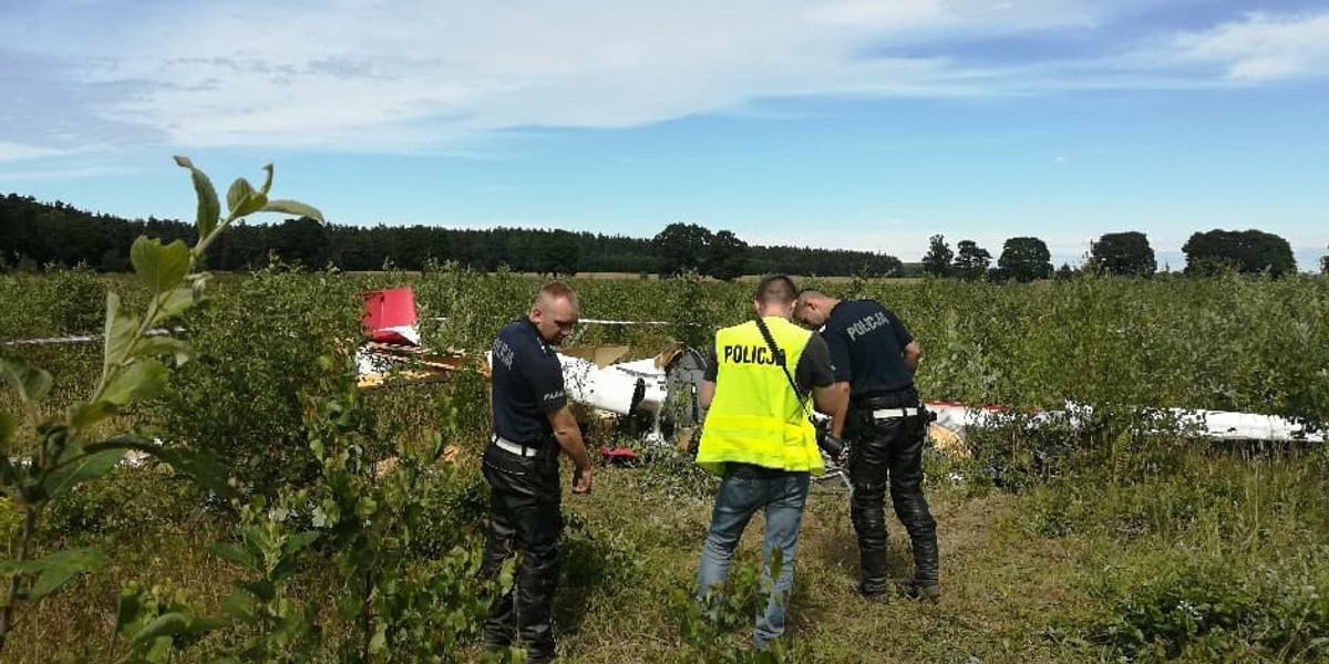 Słupsk. 17-letni kursant zginął w wypadku szybowca.