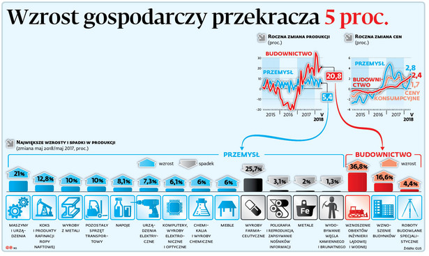 Wzrost gospodarczy przekracza 5 proc.