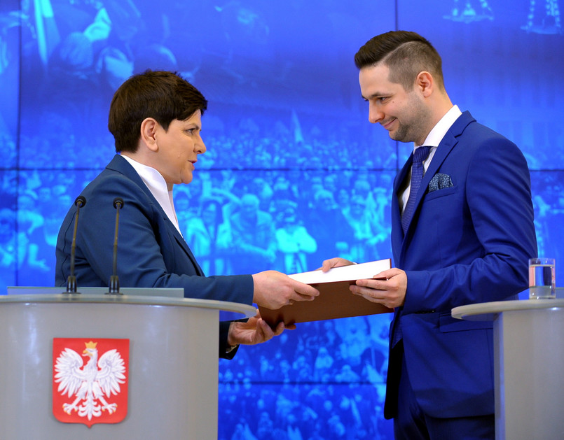 Premier Beata Szydło i Patryk Jaki, PAP/Marcin Obara