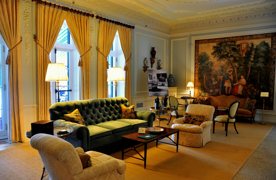 enox, Massachusetts - September 16, 2014: The Ground Floor Drawing Room at The Mount, author Edith Wharton's Summer home