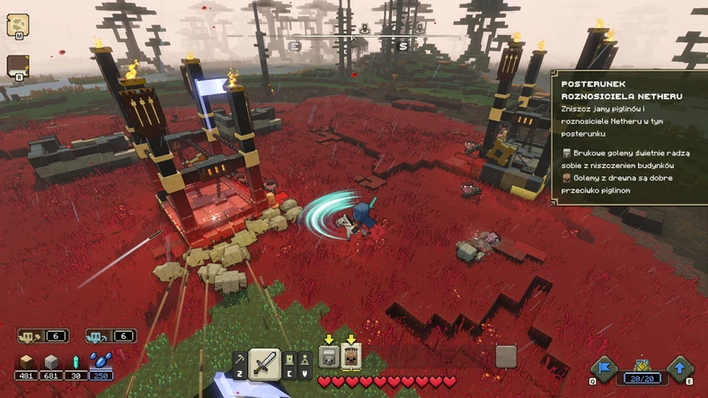 Minecraft Legends - screenshot z wersji PC