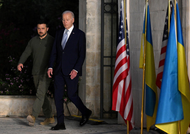 Wołodymyr Zełenski i Joe Biden