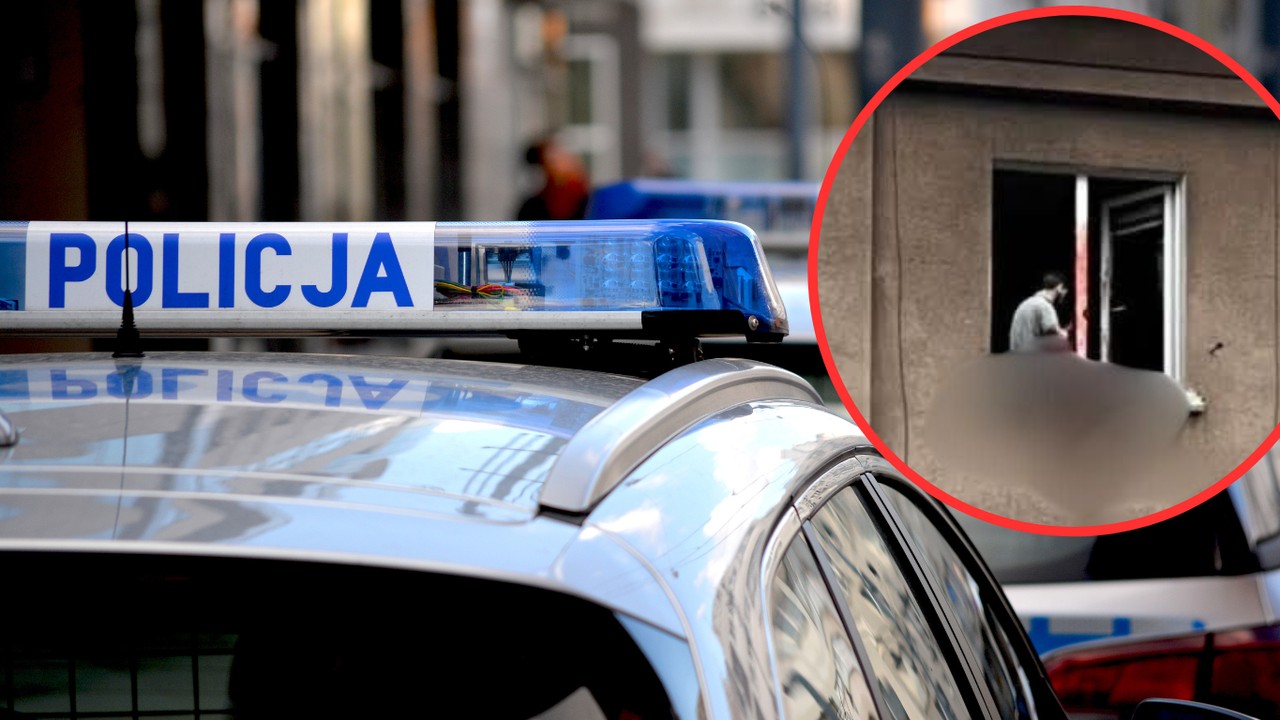 Chwile grozy w Krakowie. Mężczyzna we krwi stał z maczetą na piątym piętrze