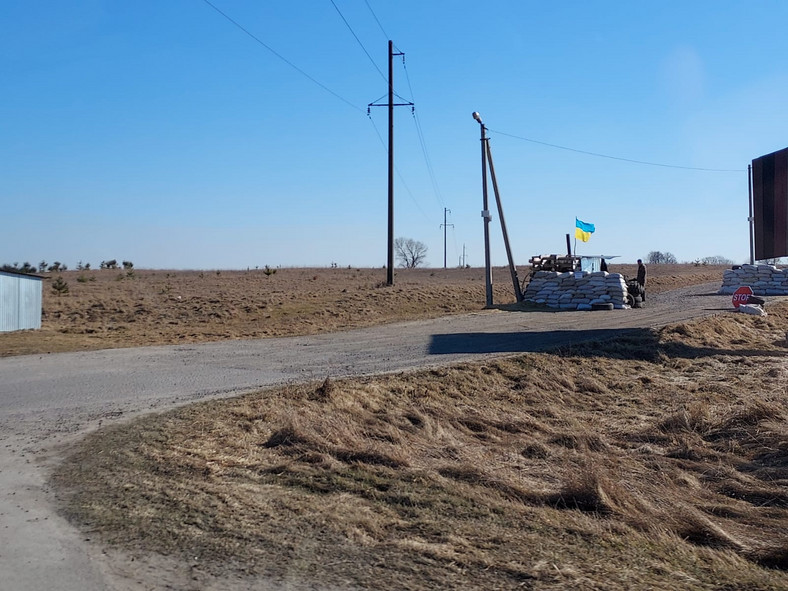 Zapory na drogach w Ukrainie 
