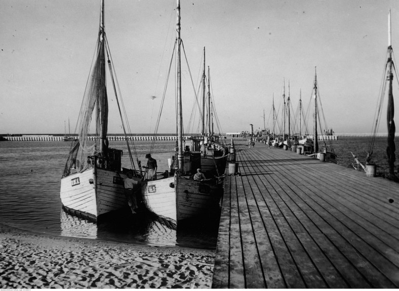 Port rybacki we Władysławowie, 1938 r.
