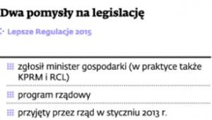 Dwa pomysły na legislację