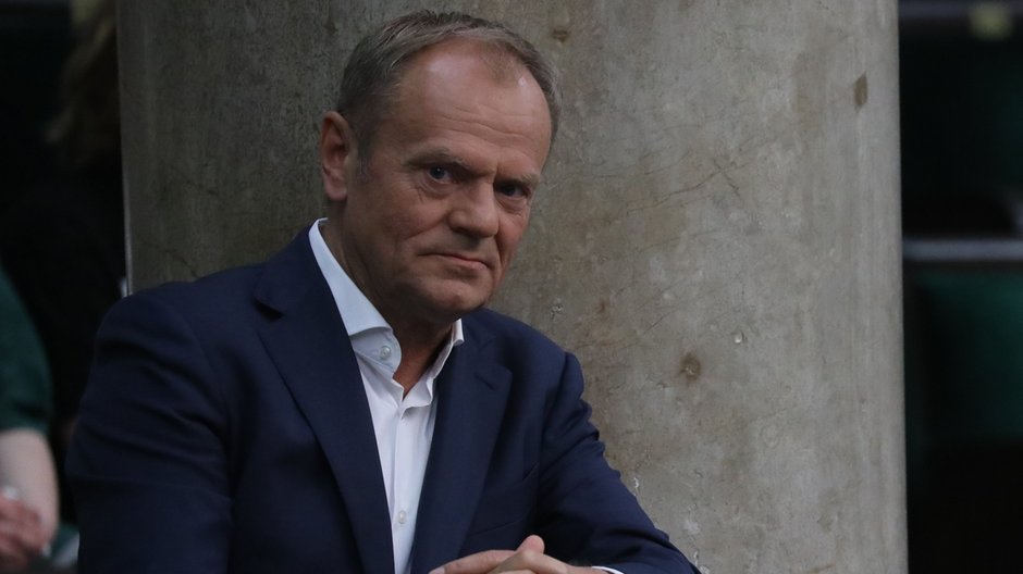 Donald Tusk w Sejmie przed głosowaniem w sprawie powstania komisji do spraw rosyjskich wpływów (26.05.2023)