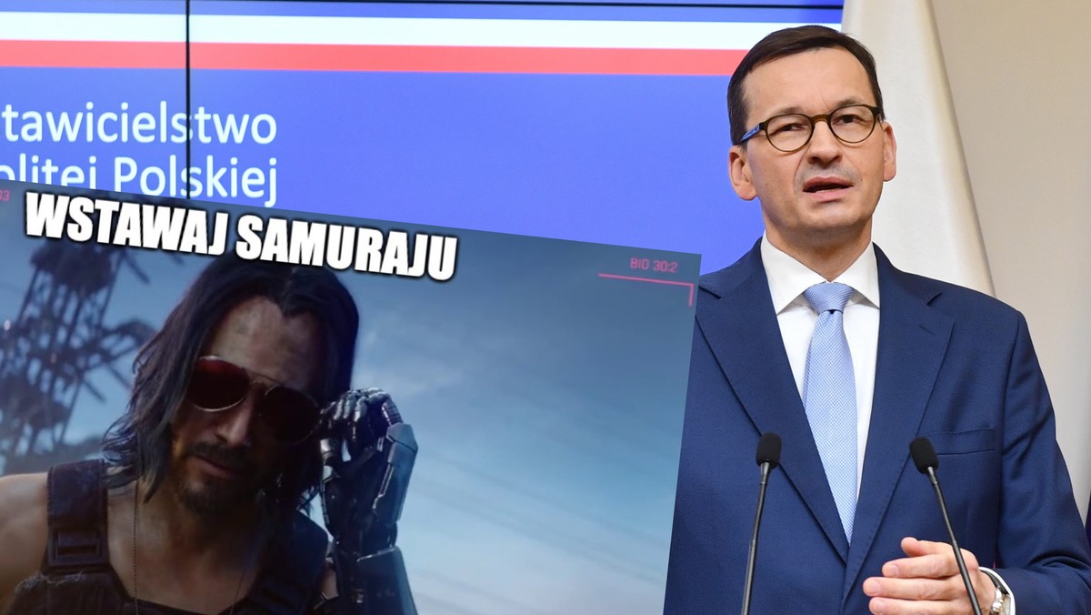 Cyberpunk 2077. Premier wykorzystał mema, pisząc o miliardach dla Polski