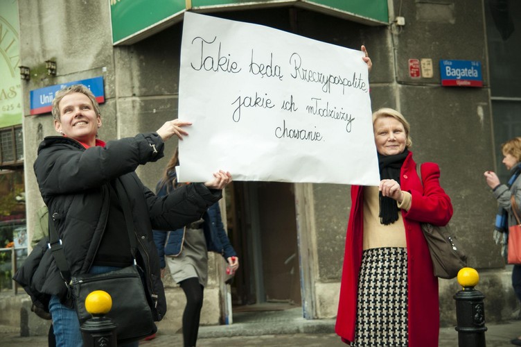 Manifestacja nauczycieli w Warszawie