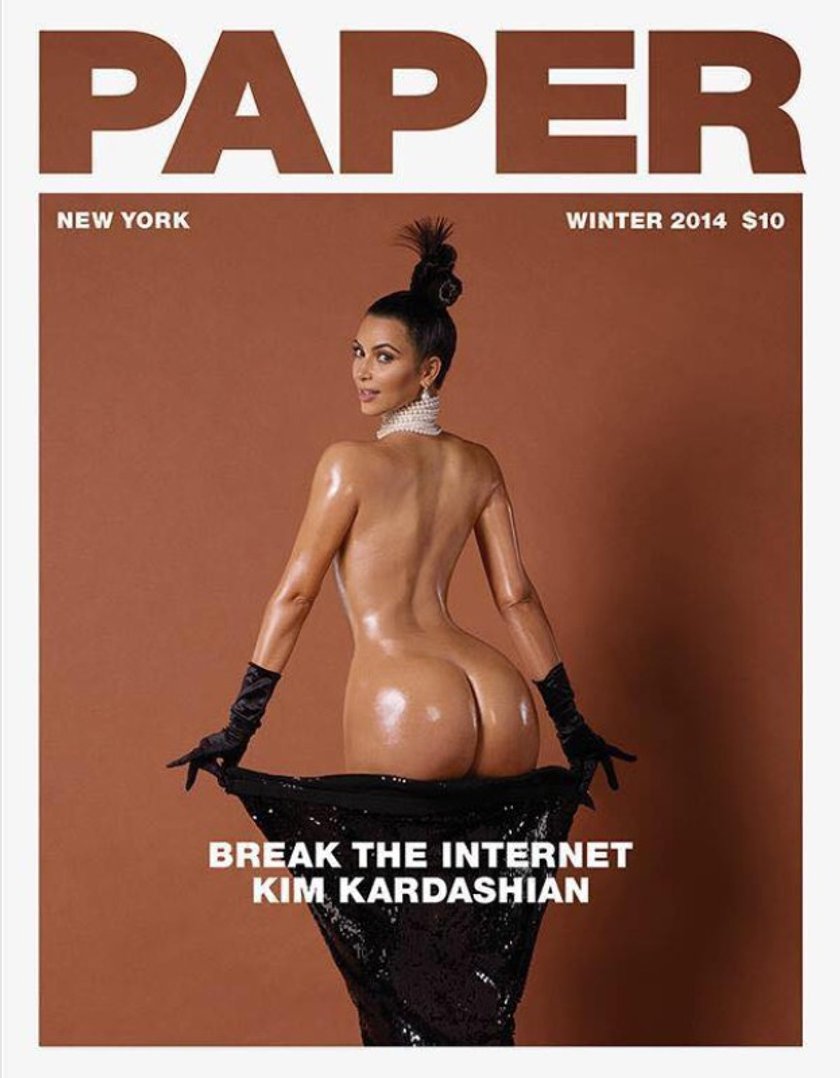 Kim Kardashian prezentuje pupę na okładce magazynu Paper