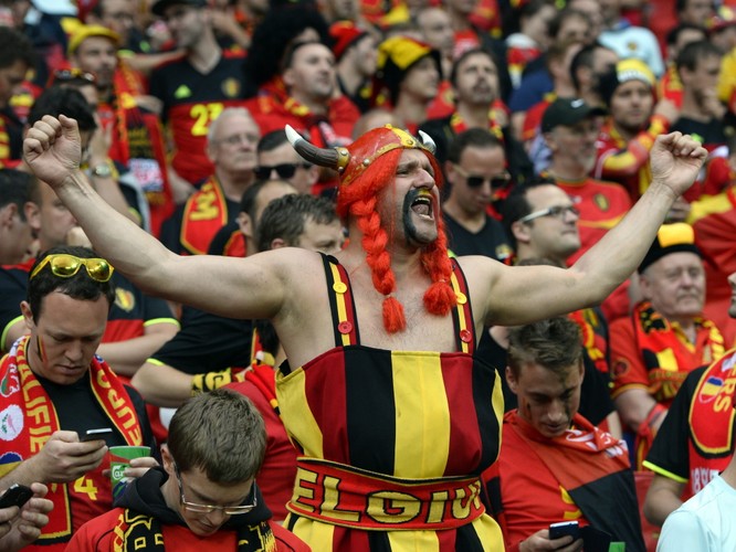 Kibice reprezentacji Belgii naprawdę mają 'diabelską' fantazję