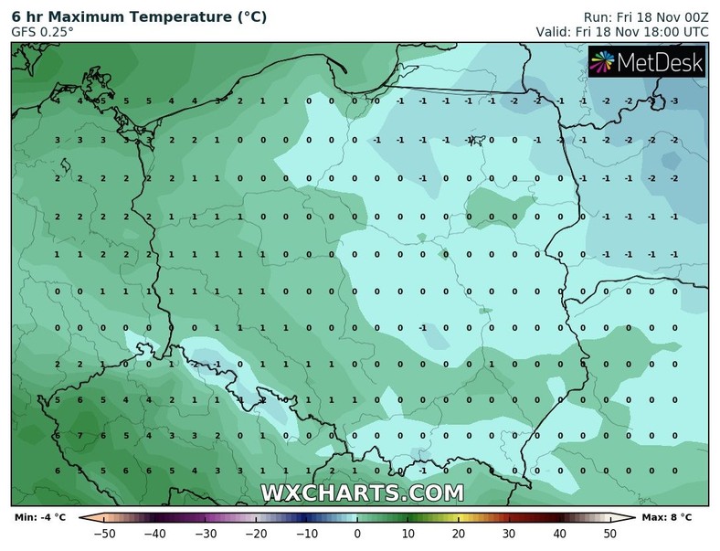 Temperatura będzie miała problemy z przekroczeniem 0 st. C