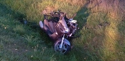 Koszmarna czołówka na Mazowszu. Na motocyklu 40-latek