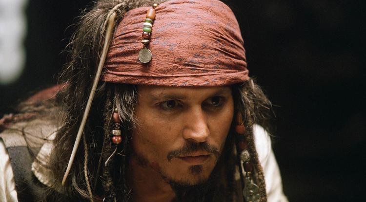 Johnny Depp az A Karib-tenger kalózai című filmben.