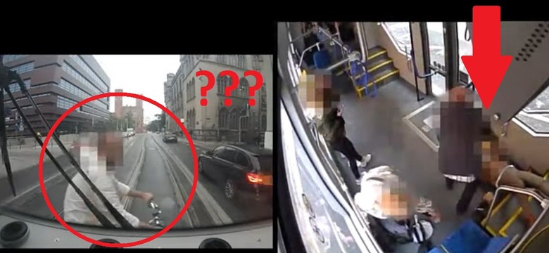 Tramwaj kontra pieszy i nowe przepisy, szokujące wideo z Wrocławia