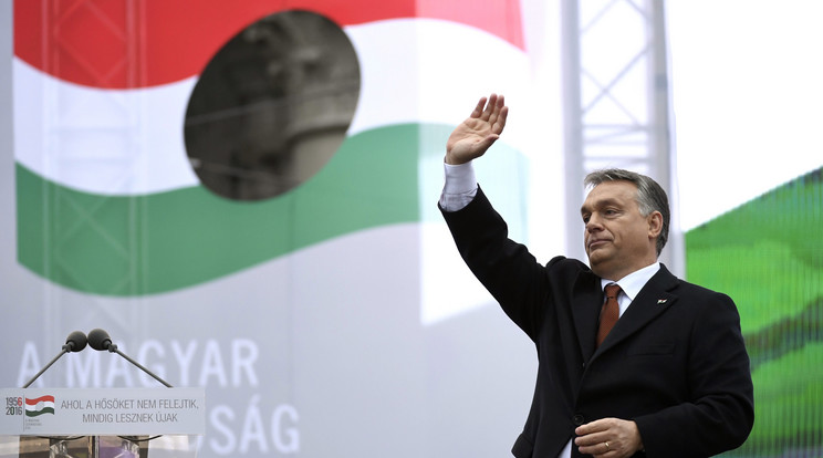 Orbán Viktor az 1956-os forradalom és szabadságharc 60. évfordulója alkalmából, 1956-2016 - A szabad Magyarországért! címmel tartott díszünnepségen / Fotó: MTI Fotó: Koszticsák Szilárd