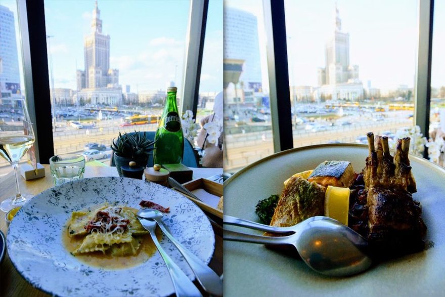 Late lunch with a wonderful view of Warsaw