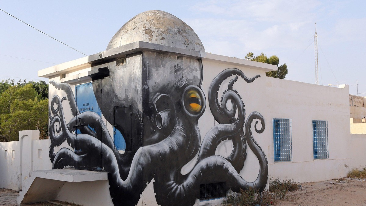 Street art project 'Djerbahood' in Erriadh