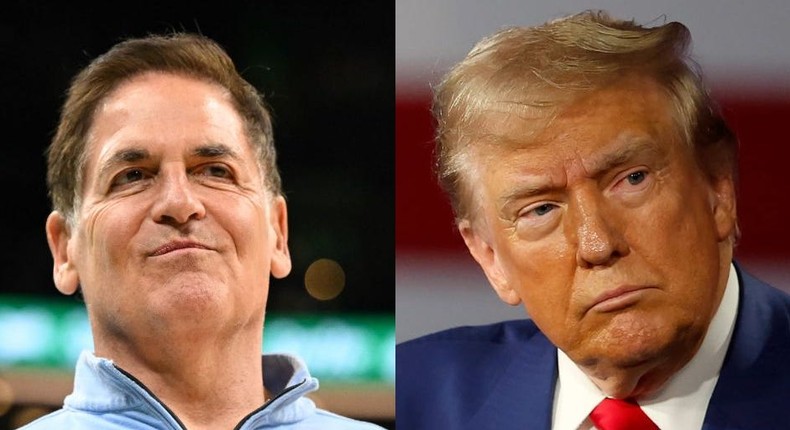 I truly don't hate him at all. I just think he was and would be a lousy president, billionaire Mark Cuban said of former President Donald Trump.Brian Fluharty via Getty Images; Kevin Dietsch via Getty Images