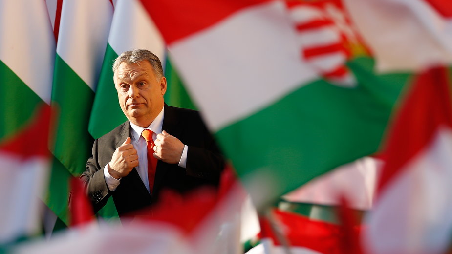 Viktor Orban na wiecu wyborczym