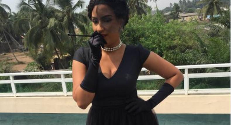 Ghanaian actress, Juliet Ibrahim looking stunning in all black outfit